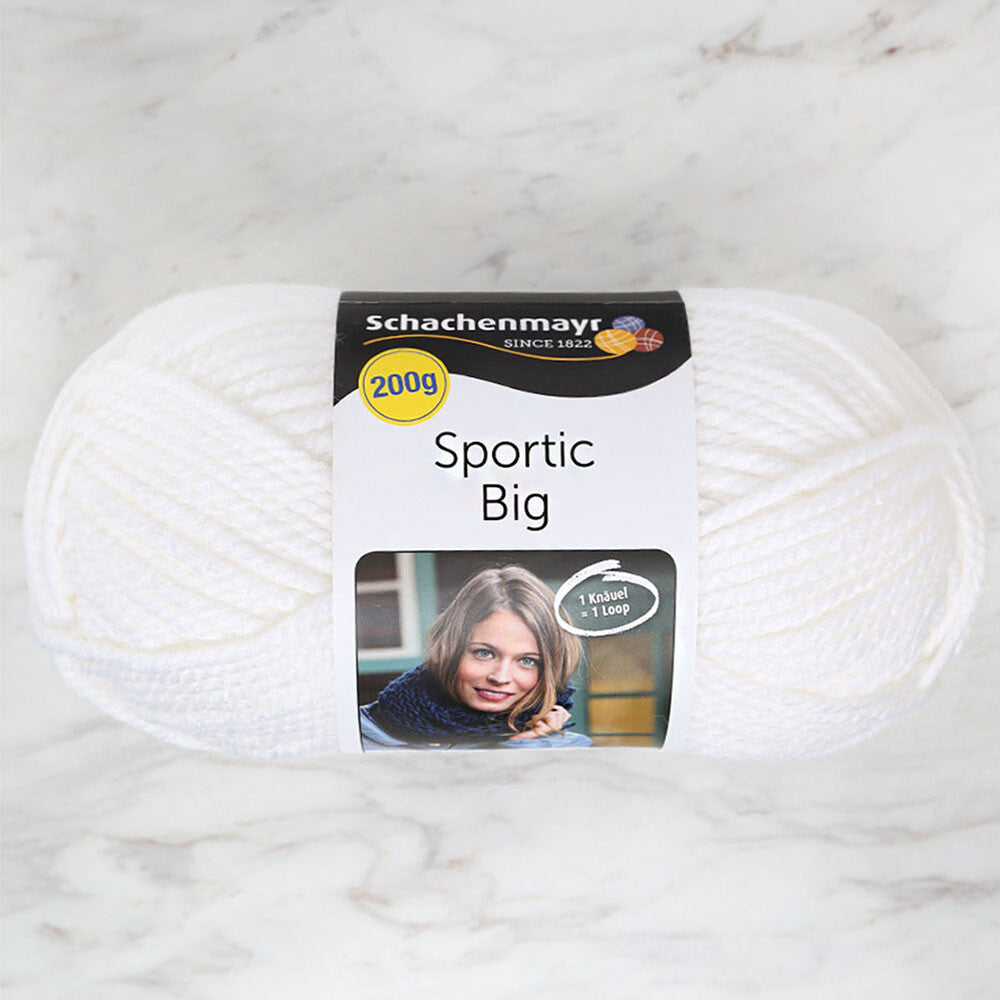 SMC Sportic Big 200 gr Beyaz El Örgü İpi - 00101